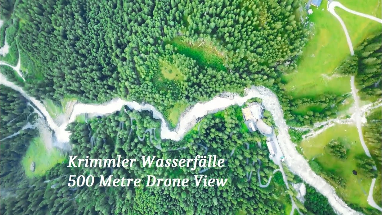 Krimml Waterfalls AUSTRIA - DJI Mavic Pro Drone 4K Footage - 500 Metre Scenic Beautiful Aerial View