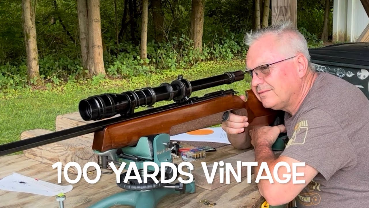 100 yard vintage rifle challenge 1972 Anschutz 54 match & Bauch&Lomb Balvar 24 @MnShootingSports