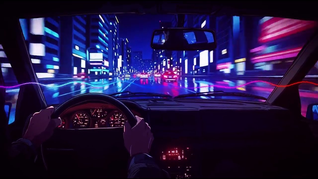 Driving in a Neon City // Cyberpunk, Electronic, Synthesizer, Energetic, Trip