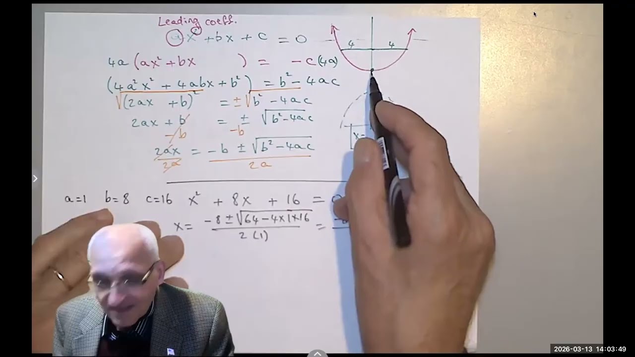 Quadratic Equation Explained Visually | Why the Discriminant Gives 2, 1, or No Solutions