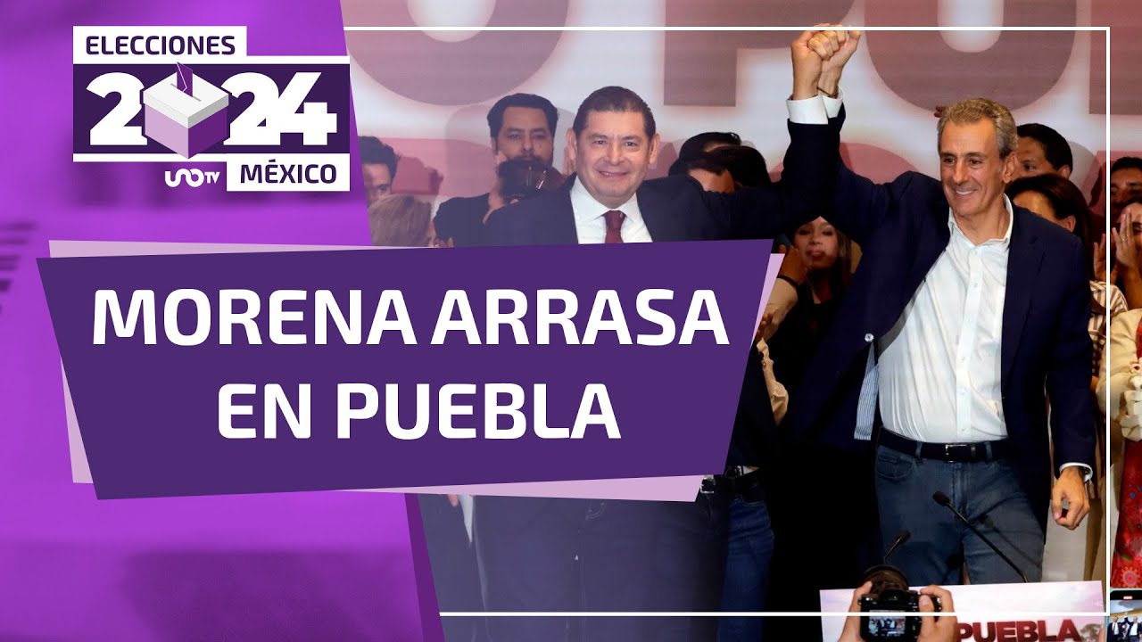 El candidato de Morena, Alejandro Armenta, gana en Puebla.