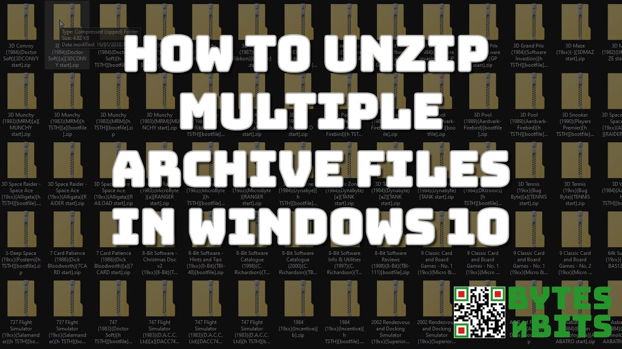 Как распаковать несколько ZIP-файлов в Windows 10