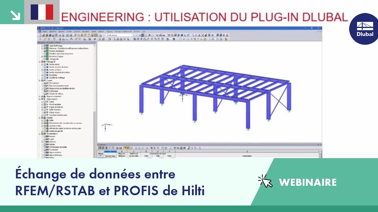 Webinaire: Échange de données entre RFEM/RSTAB et PROFIS de Hilti