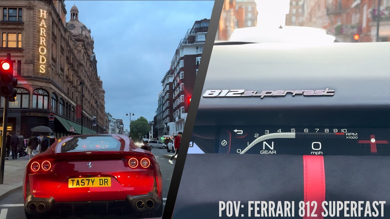 *BRE Exhaust* Ferrari 812 Superfast Full Drive In London! *LOUD Accelerations & Public Reactions!