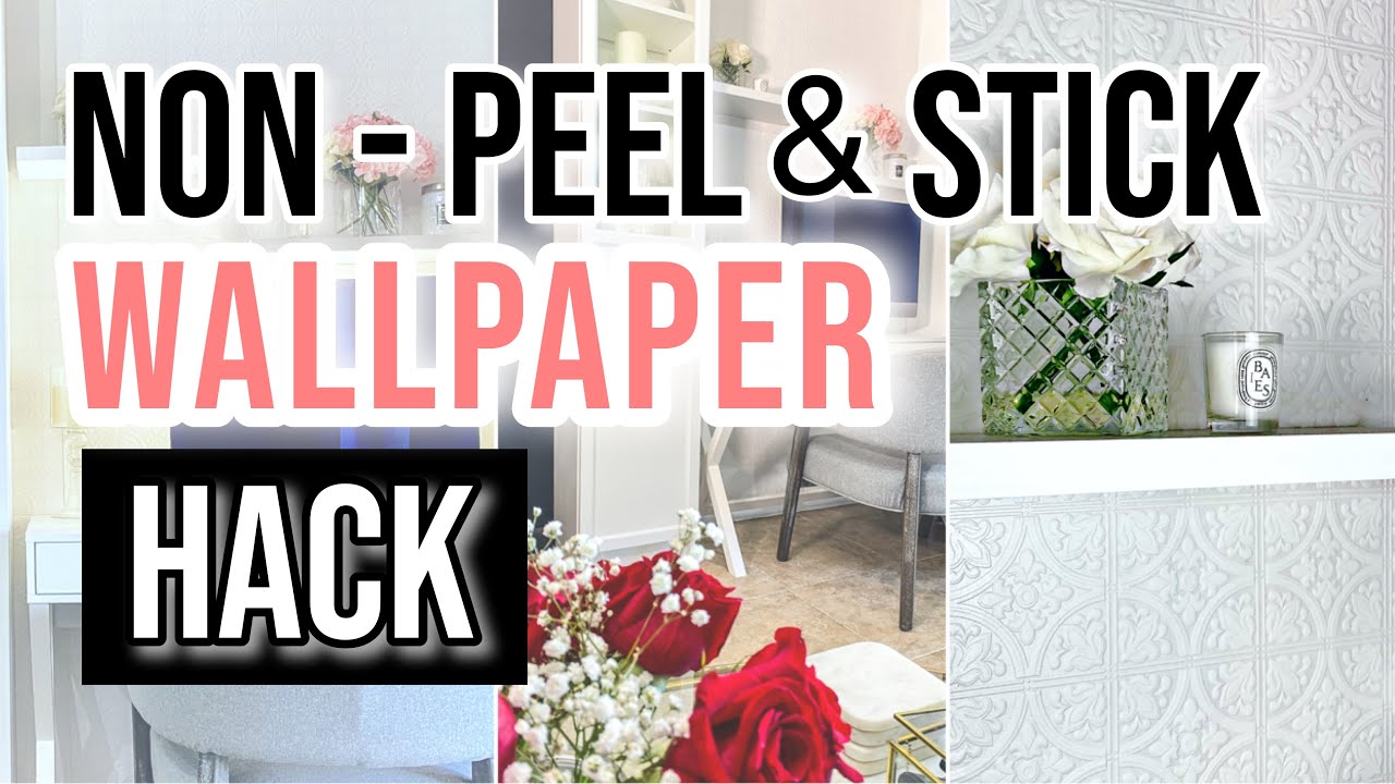 PEEL & STICK WALLPAPER HACK FOR TEXTURED WALLS