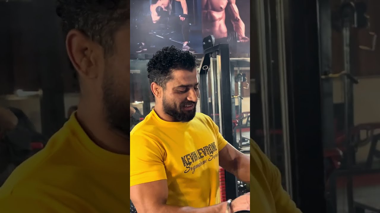 Sandeep Doda kabaddi player gym vlog ￼ ￼ chest,, triceps, shoulder combo