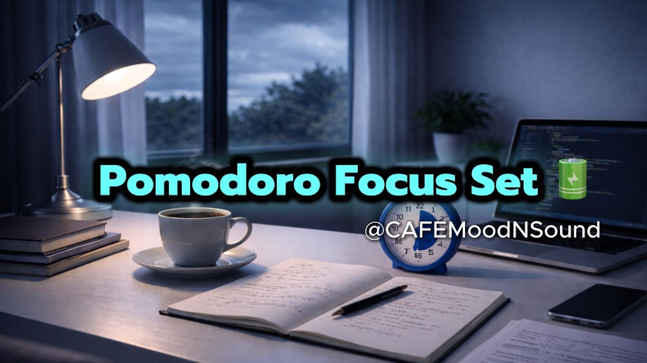 Pomodoro Focus Set 2026 🔋 เพลงสำหรับทำงาน สไตล์ร้านกาแฟชิลๆ | Deep Work Pomodoro Study Music