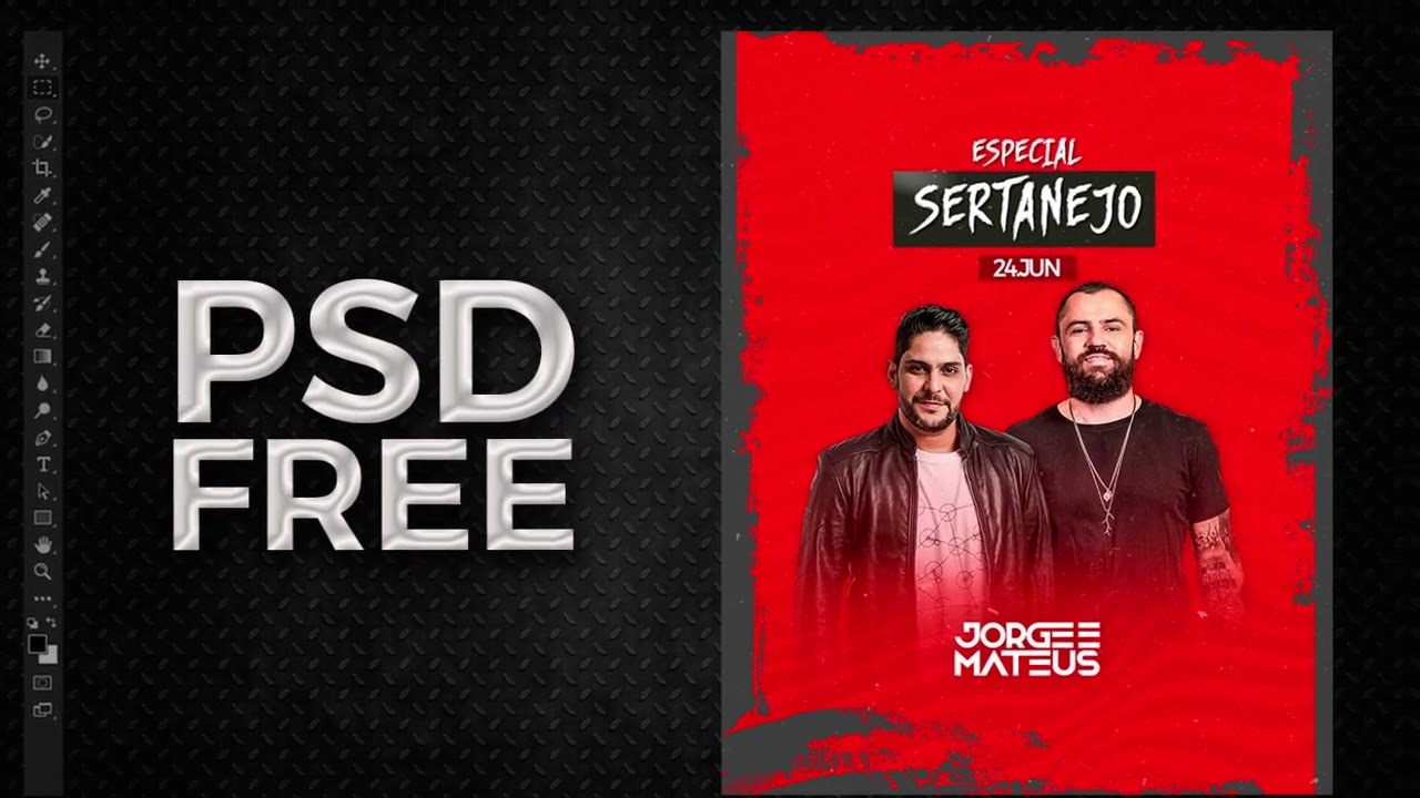 FLYER EDIT&Aacute;VEL - ( ESPECIAL SERTANEJO-JORGE E MATEUS) #PSDFREE