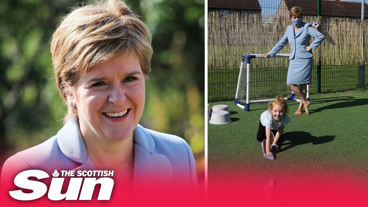 Nicola Sturgeon has her high heels taken by youngster at Stirling nursery