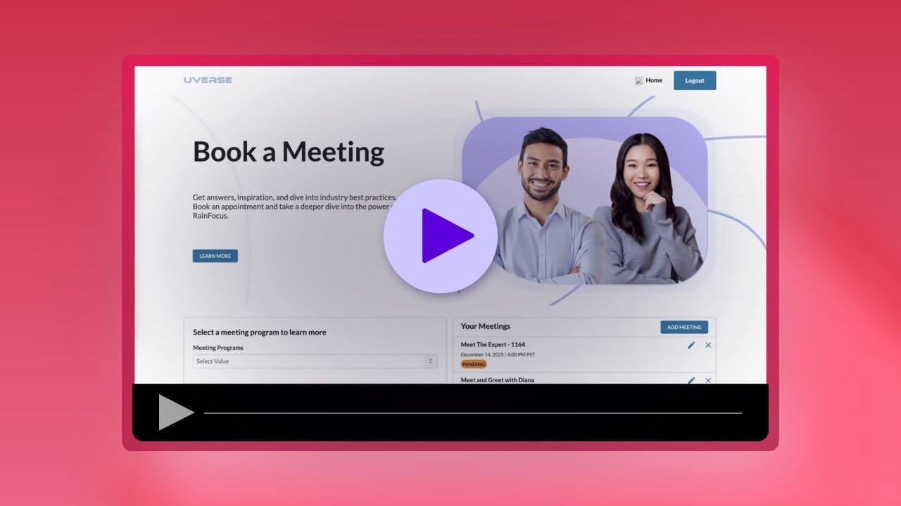 RainFocus Meetings Program: Effortless Scheduling. Powerful Connections.