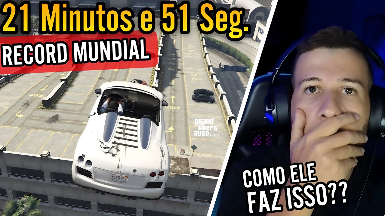 50 SALTOS UNICOS DO GTA 5 EM 21 MINUTOS - REACT SPEEDRUN INACREDITÁVEL