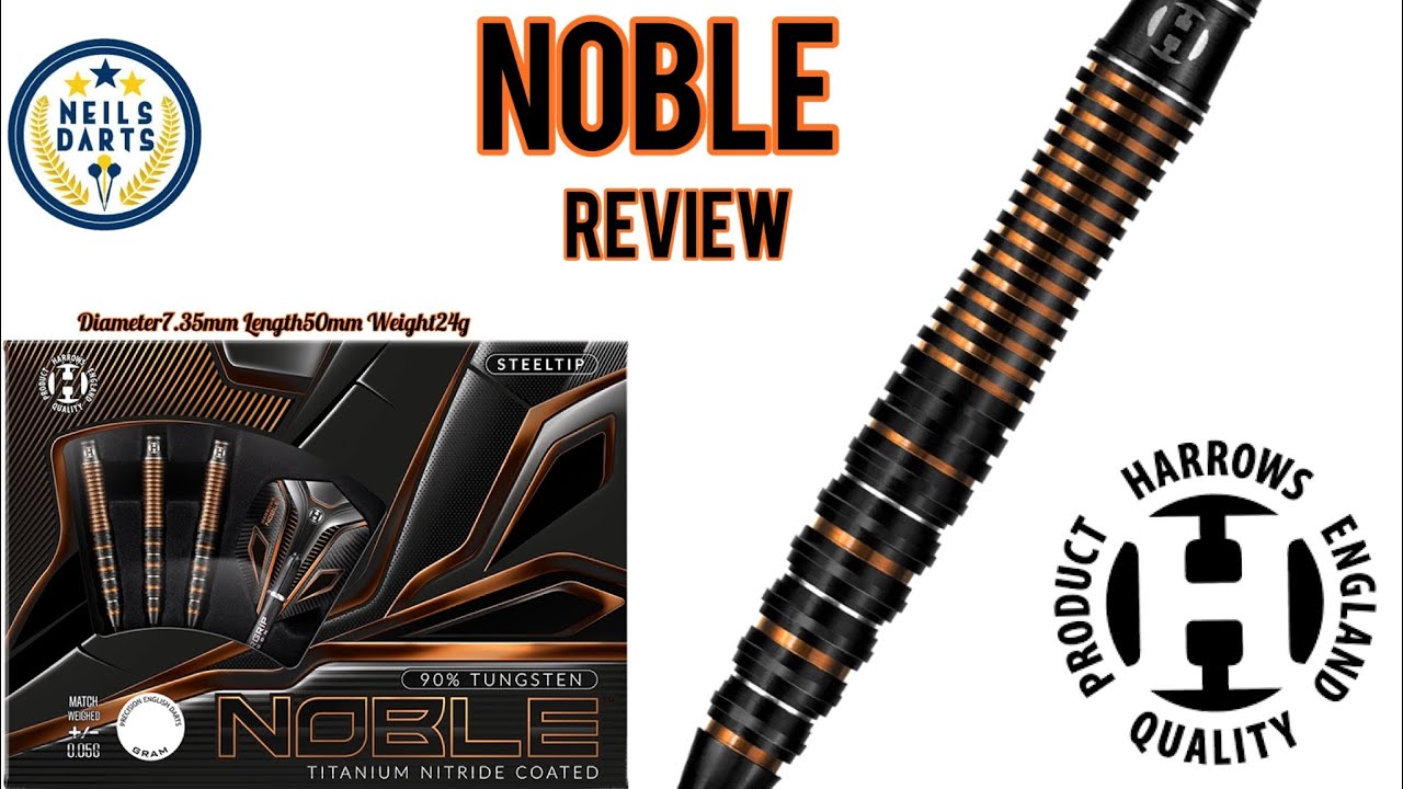 HARROWS NOBLE 90% TUNGSTEN STEEL TIP DARTS