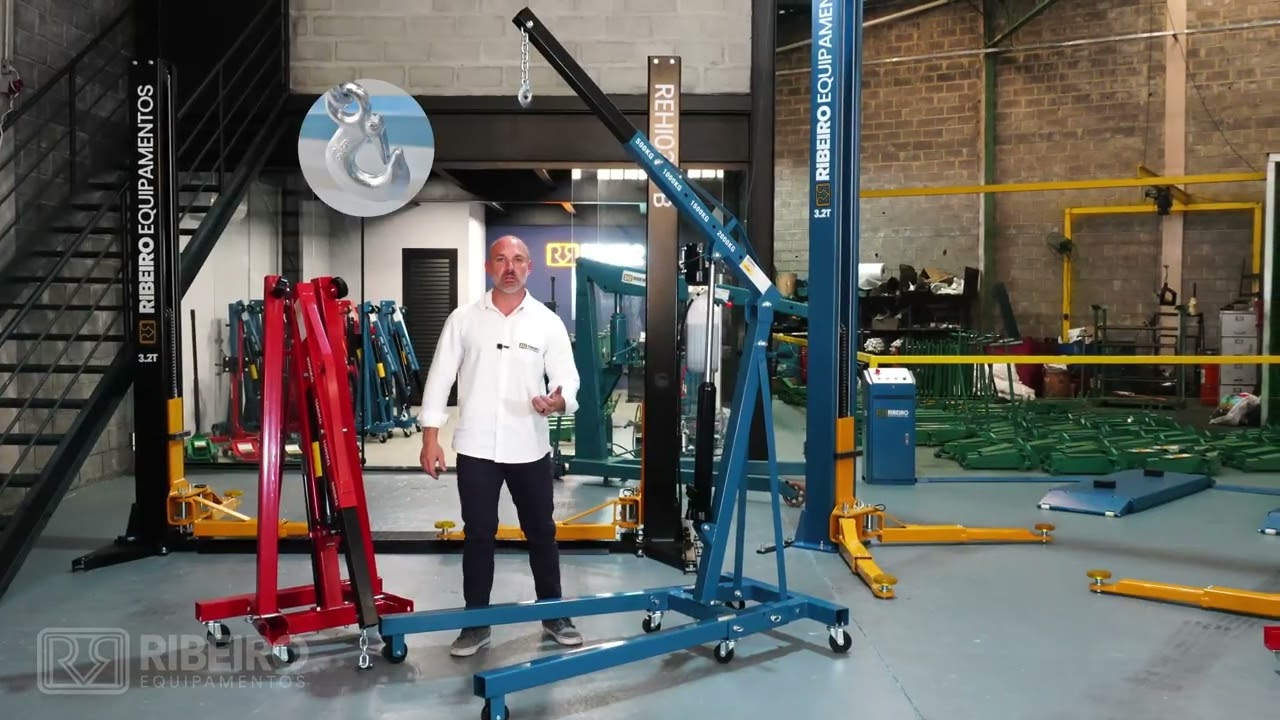 🚀 Lançamento Ribeiro Equipamentos | RGDI004 Guincho Hidráulico Dobrável 2 Toneladas – Roda PU