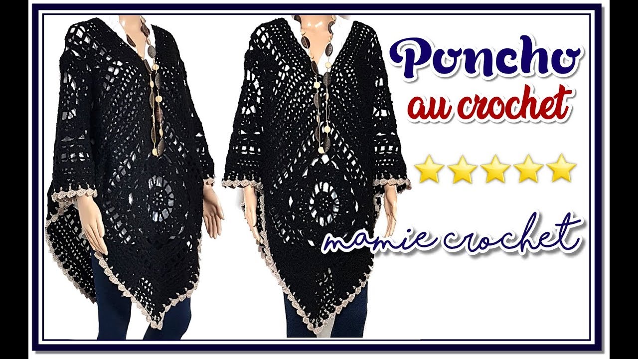 Comment faire un poncho très chic et habillé au crochet  tuto, pas à pas, diy