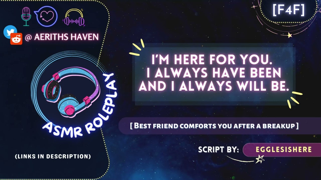 Best Friend Comforts You After A BreakUp [F4F] [Friends to Lovers?] [TW Depression] [Post-breakup]