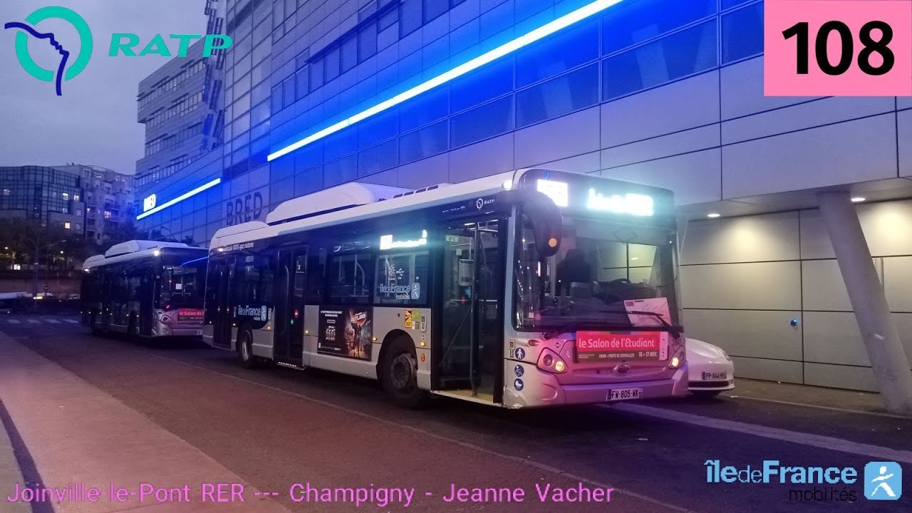 Bus 108 RATP - GX337 GNV (3p) N°2841 Joinville-le-Pont RER --- Champigny - Jeanne Vacher
