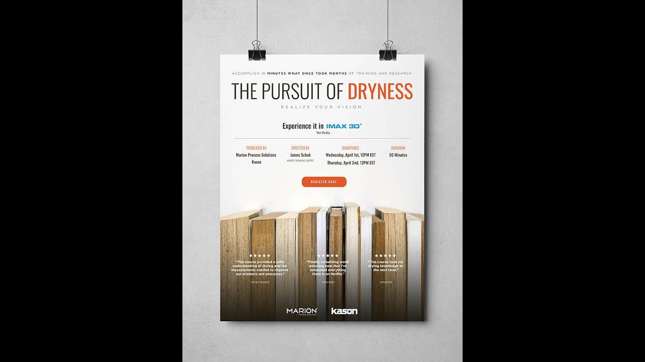 Webinar- Pursuit of Dryness | Kason Fluid Bed Dryer