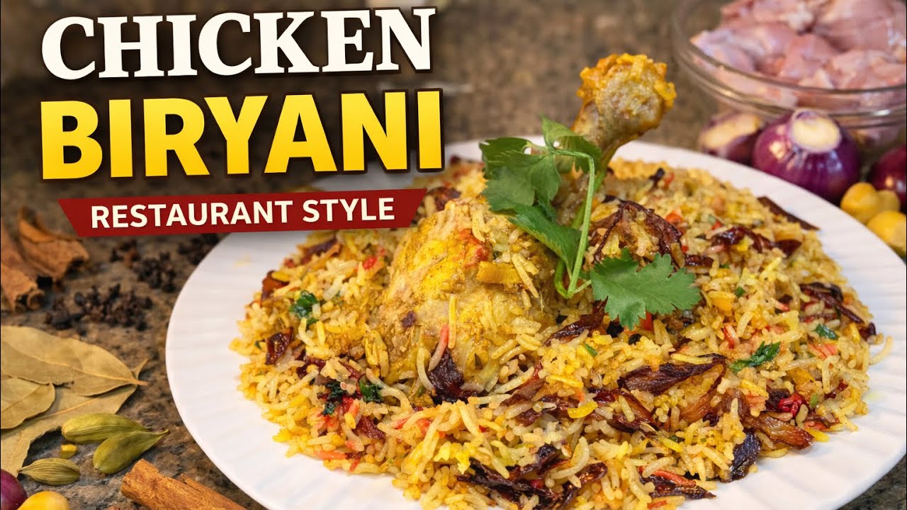 Chicken Biryani Recipe at Home | Restaurant Style Dum Biryani Step by Step 