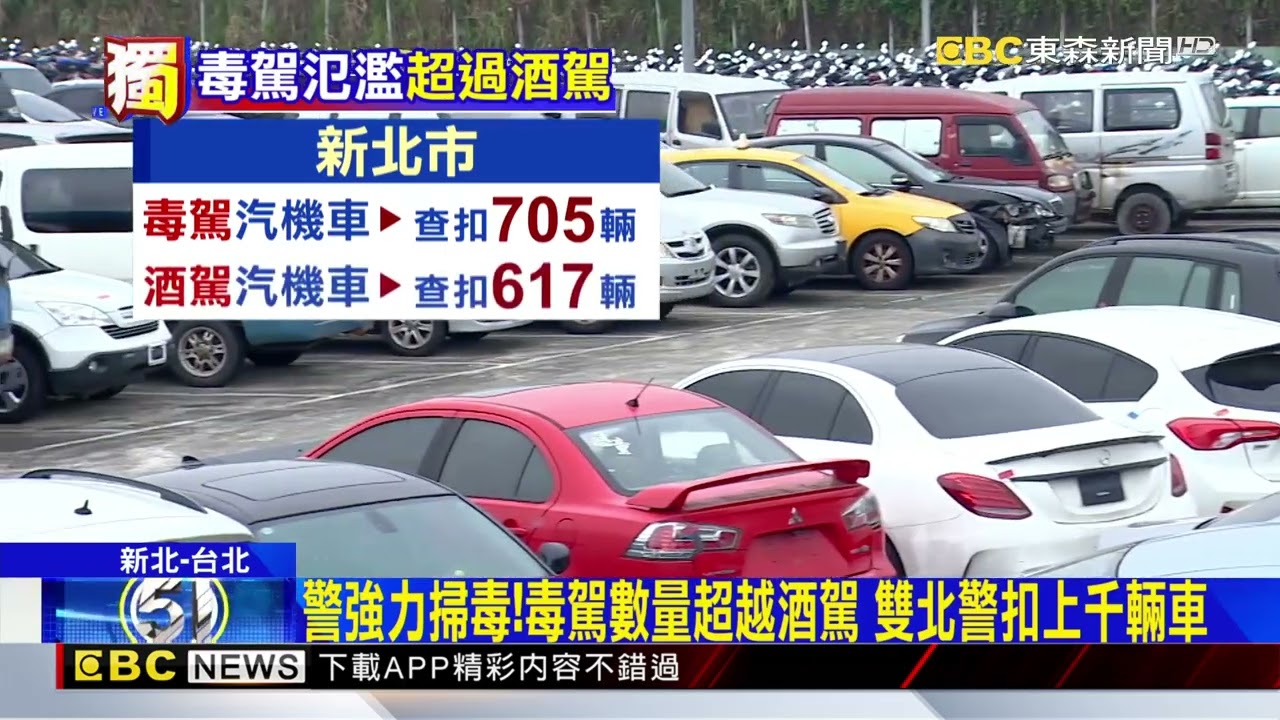獨家》數量超過酒駕！雙北扣破千輛毒駕車！拖吊場「塞爆」