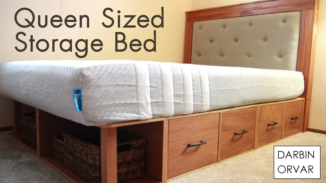 DIY Queen Storage Bed w/ Drawers