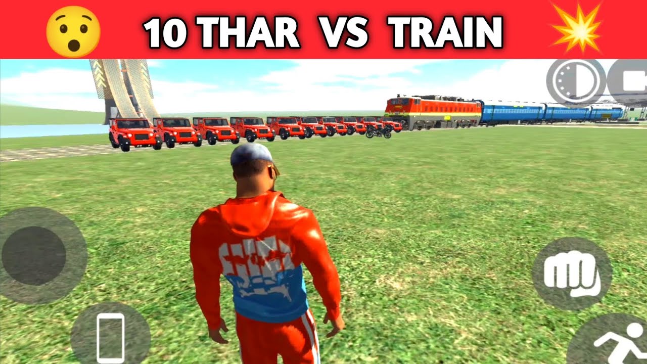 Indian Bike Driving 3D || 10 Thar 🆚 Train 💥