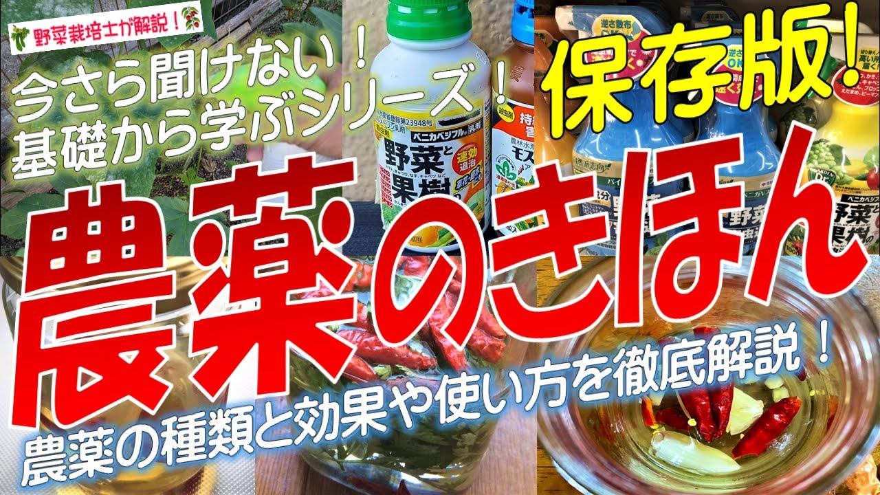 農薬の種類と使い方（農薬の基本知識を覚えて化学合成農薬と自然派農薬を安全に使える）