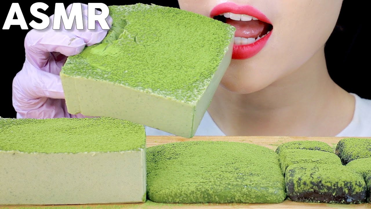 ASMR Green Tea Jelly & Chocolates Eating Sounds | 녹차젤리, 파베초콜릿, 연유초콜릿 먹방 | Handmade | MINEE EATS