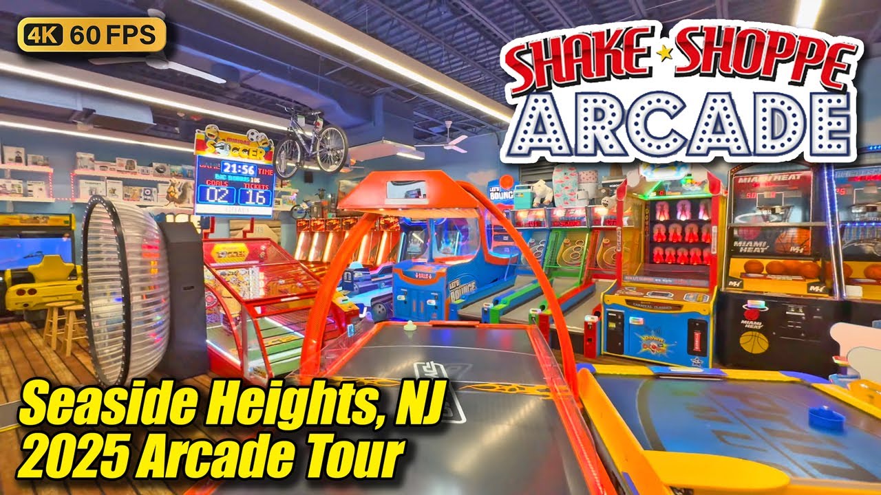 Shake Shoppe Arcade, June 2025 arcade tour (Seaside Heights NJ), new 4K full walkthrough