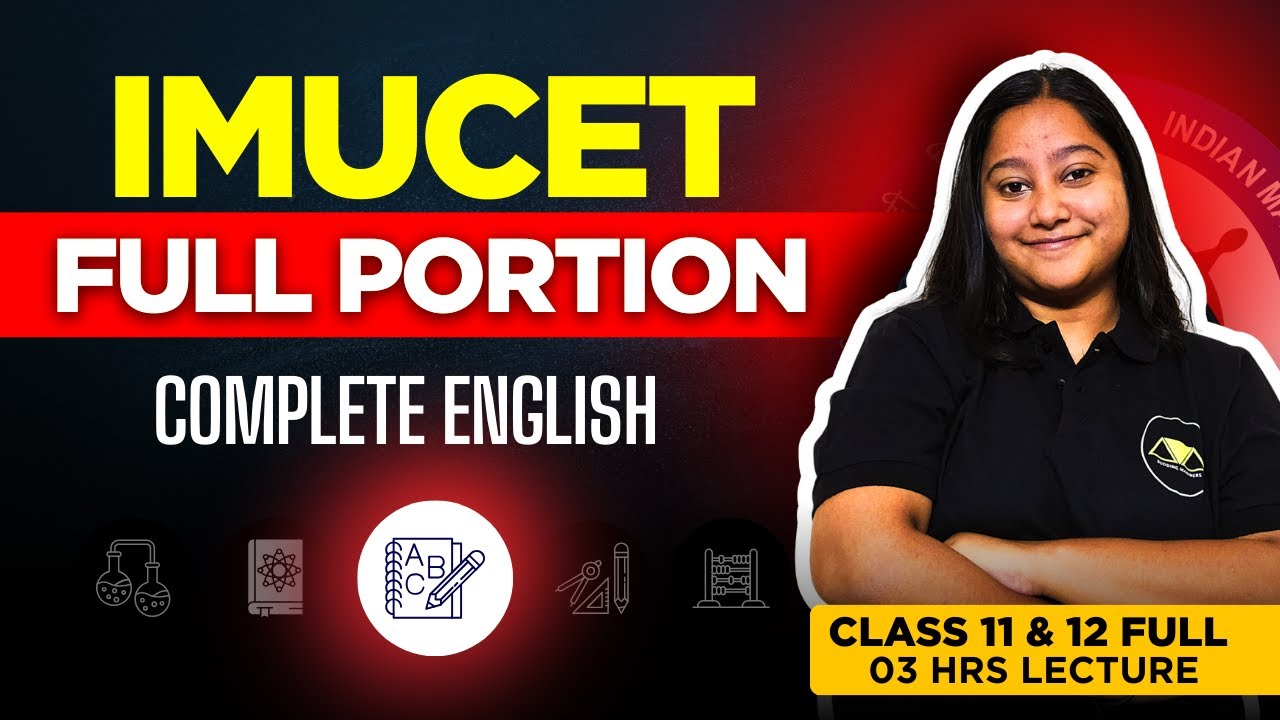 IMUCET 2025 English Full 11th and 12th Syllabus | 3 Hours Marathon | BM Merchant Navy