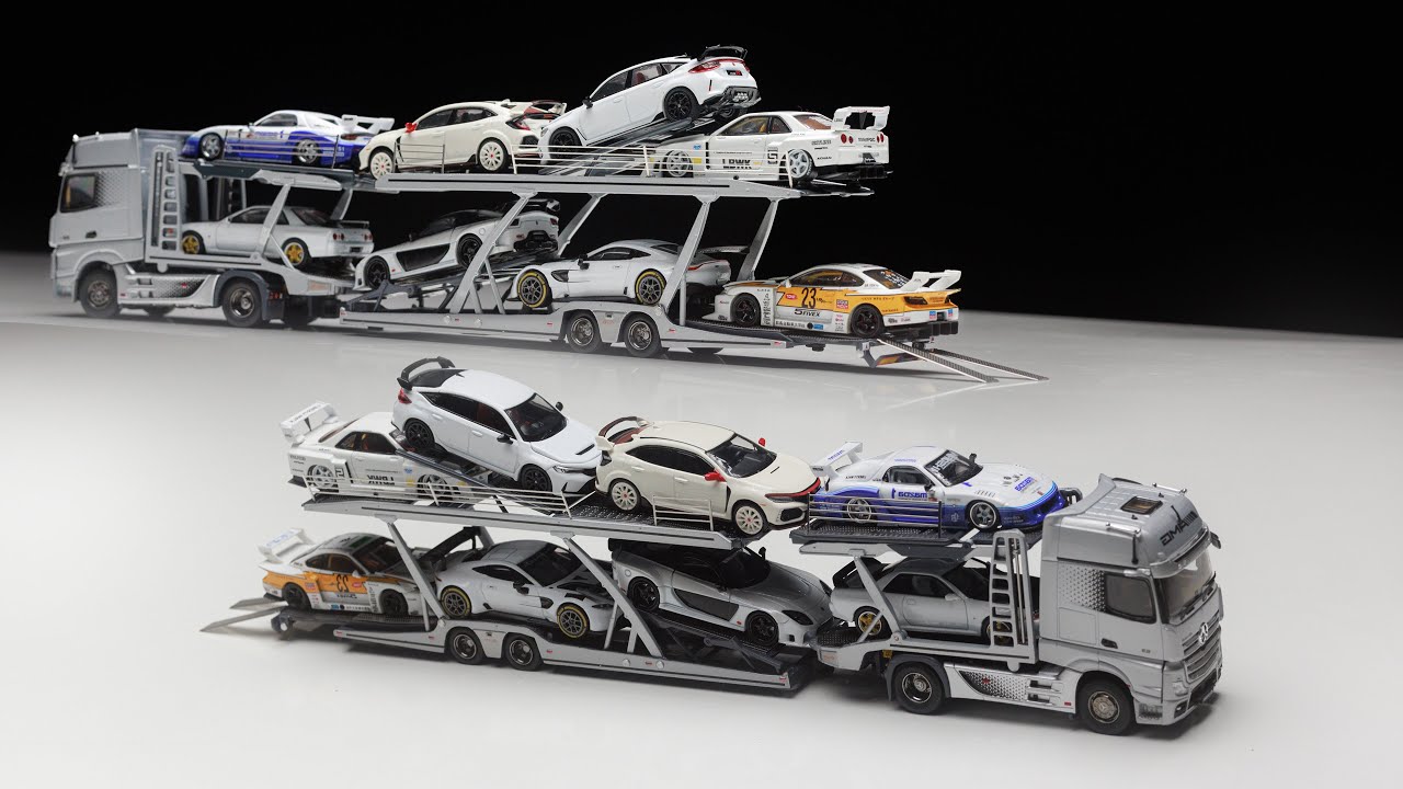 Unboxing and Setup the GCD 1:64 Mercedes-Benz Actros Auto Transporter