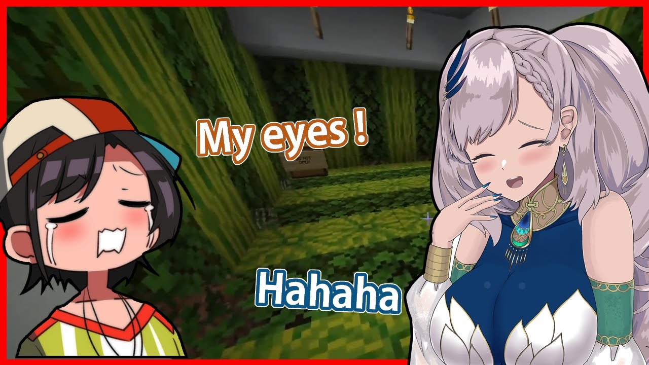 Subaru visited Reine's Watermelon Room and tormented her eyes