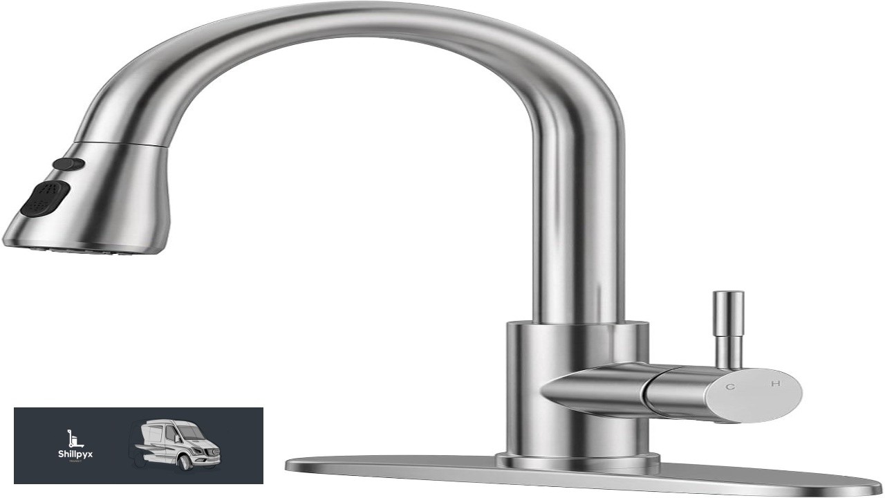 Kitchen Faucet with Pull Down Sprayer Brushed Nickel High Arc
