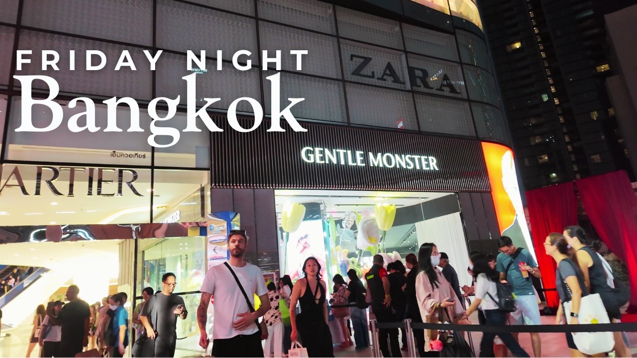 Bangkok Friday Evening Walk 4K – Busy Sukhumvit (Phrom Phong to Ekkamai)