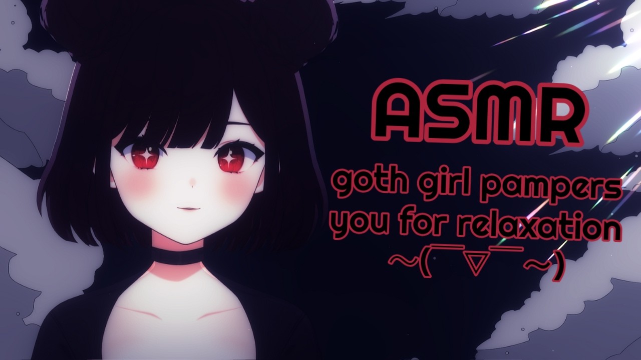 【ASMR】goth girl helps you de-stress and relax🖤✨ | roleplay🌹 | trigger variety😴🌠  #3DIO #asmr