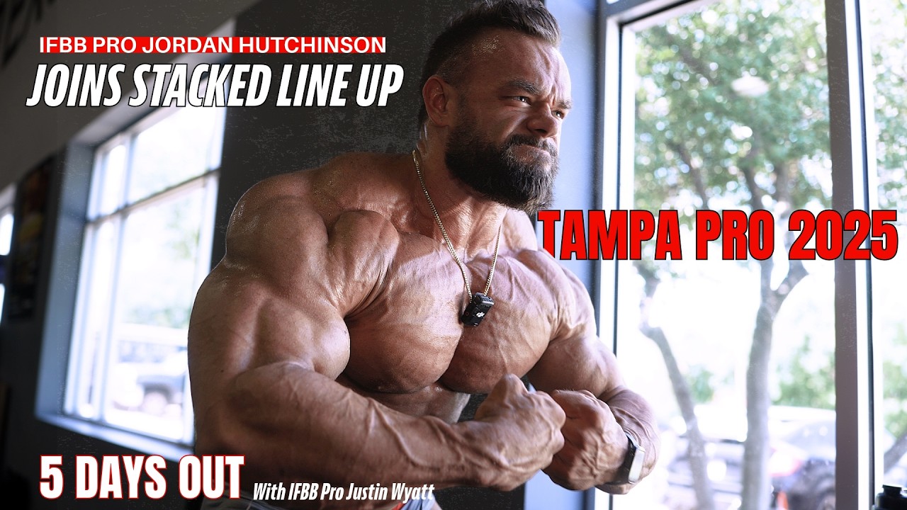 5 Days Out Push Day | Tampa Pro | Peak Week Chest and Shoulders with Justin Abbott
