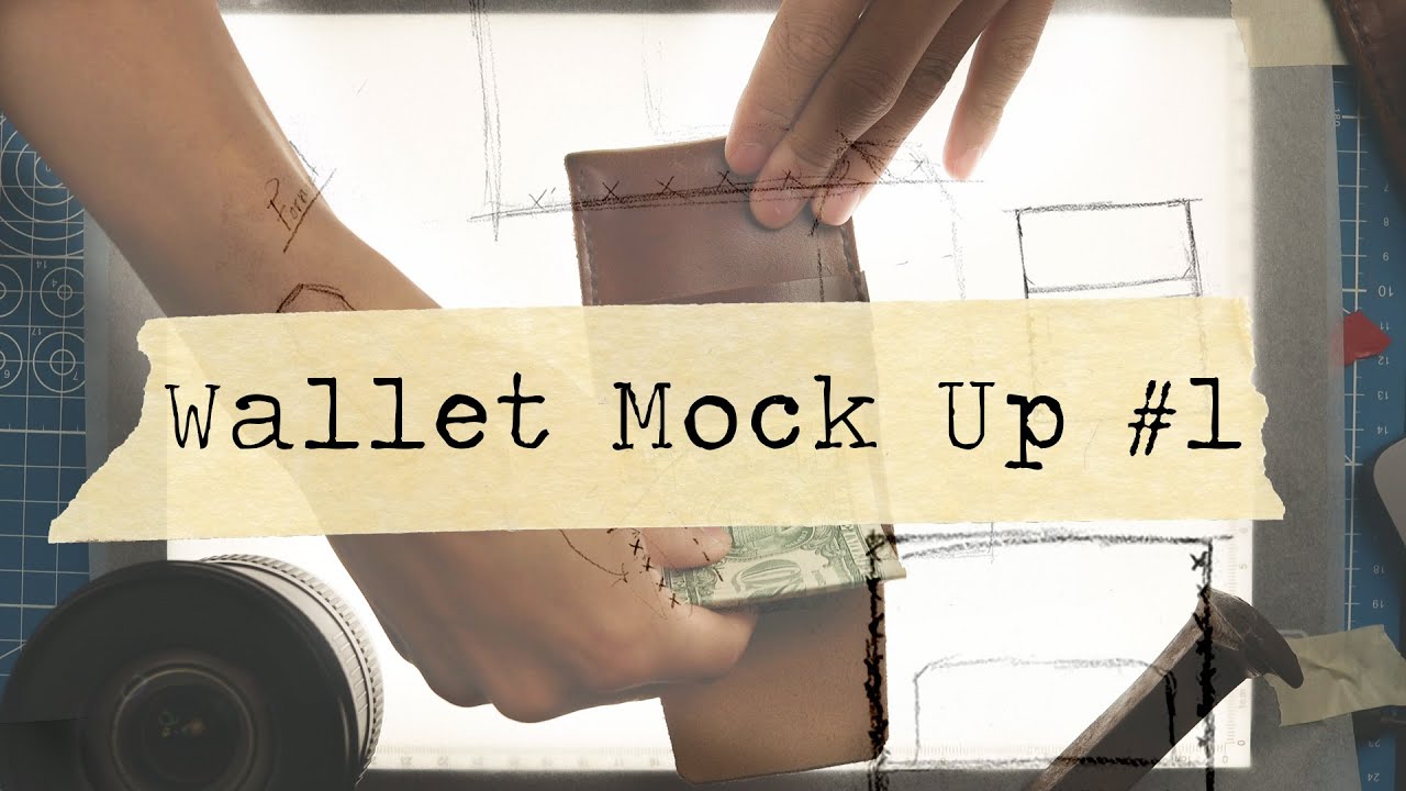 mocking up a leather wallet without the fancy stuff.