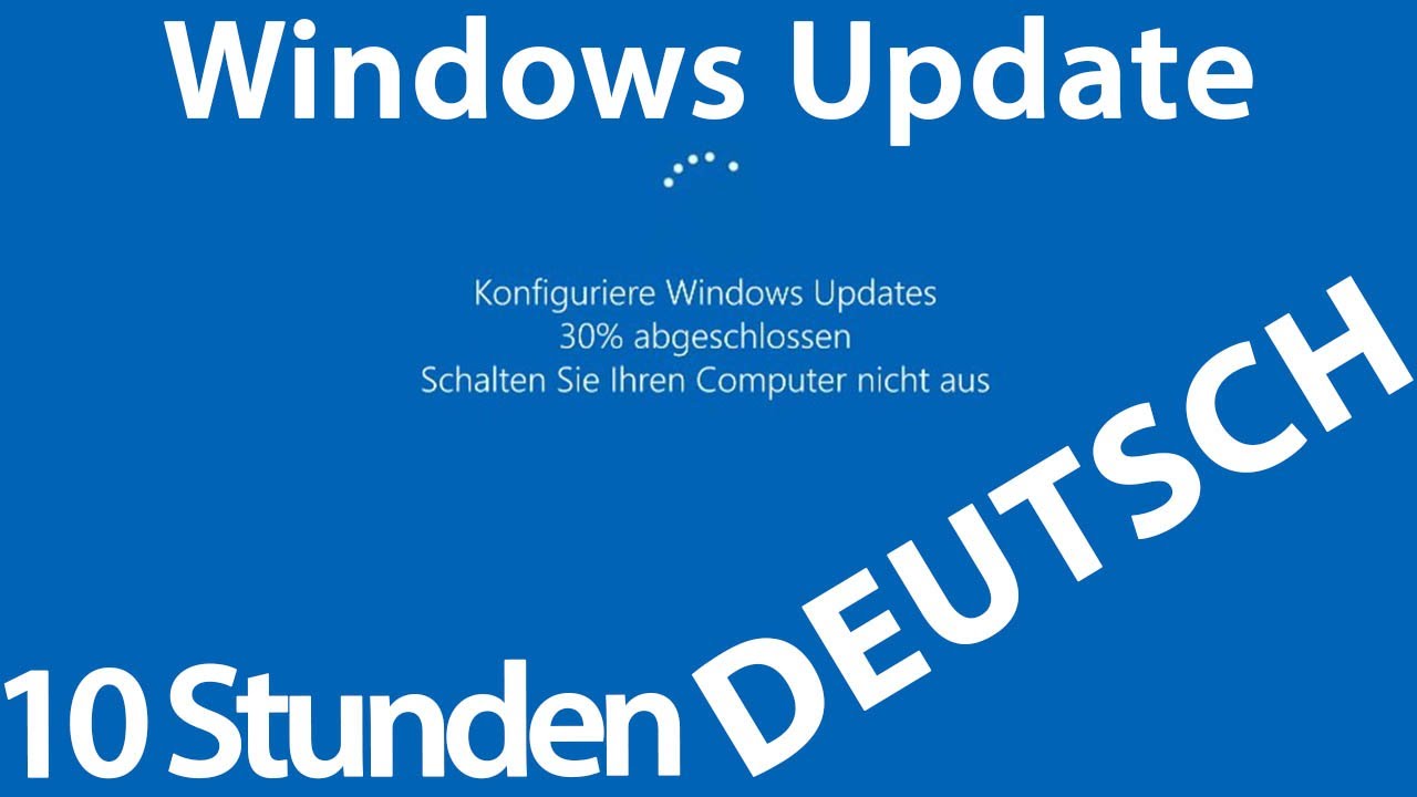 Windows Update Screen GERMAN 10 hours REAL COUNT in 4K UHD !
