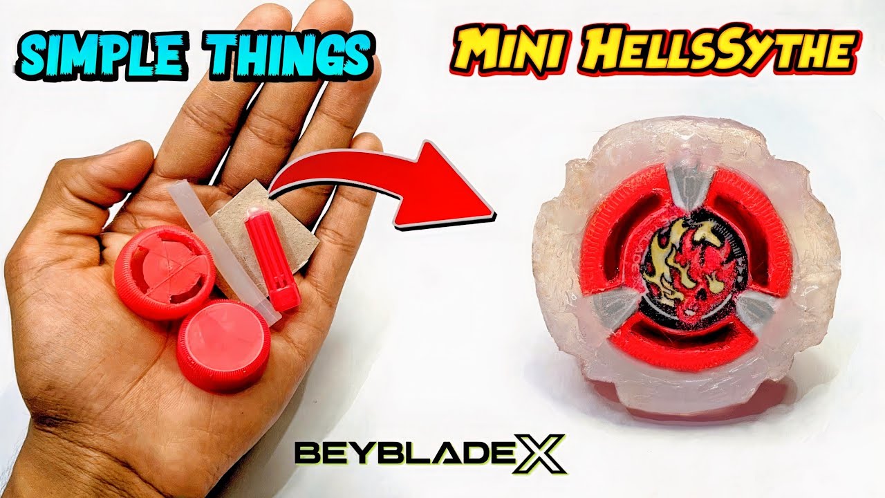 Making Plastic HellsSythe Beyblade X With Bottle Caps 🔥