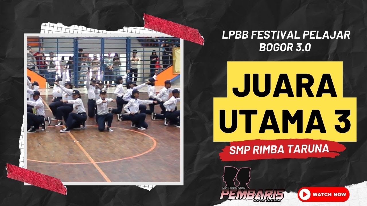 JUARA UTAMA 3! SMP RIMBA TARUNA IN LPBB FESTIVAL PELAJAR BOGOR 3.0