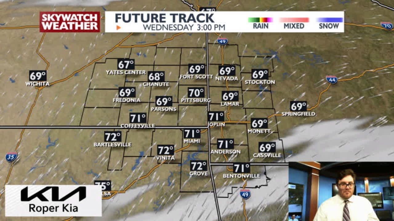 Warm and breezy Wednesday, possible record high.