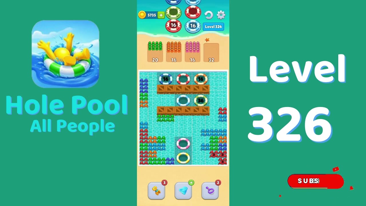 Hole Pool All People Level 326 Walkthrough 🎯 | Color Match Puzzle Gameplay | Mini Boss
