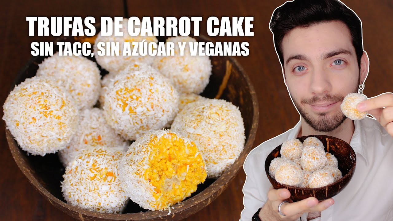 TRUFAS SALUDABLES DE CARROT CAKE 🍬🥕 VEGANAS Y SIN GLUTEN ◼️ Cualquiera Cocina
