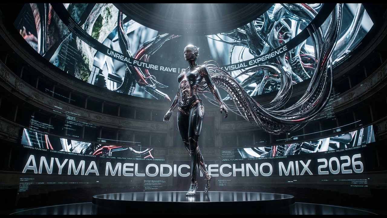 Anyma Melodic Techno Mix 2026 | Unreal Future Rave | Cyberpunk Visual Experience