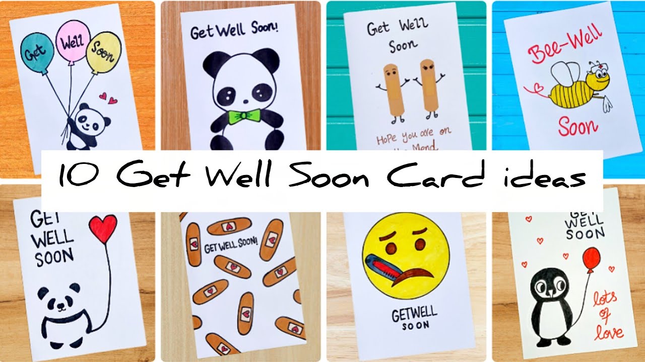 10 Get Well Soon Cards //How to Make Get Well Soon Card //Get Well Soon Card With White Paper