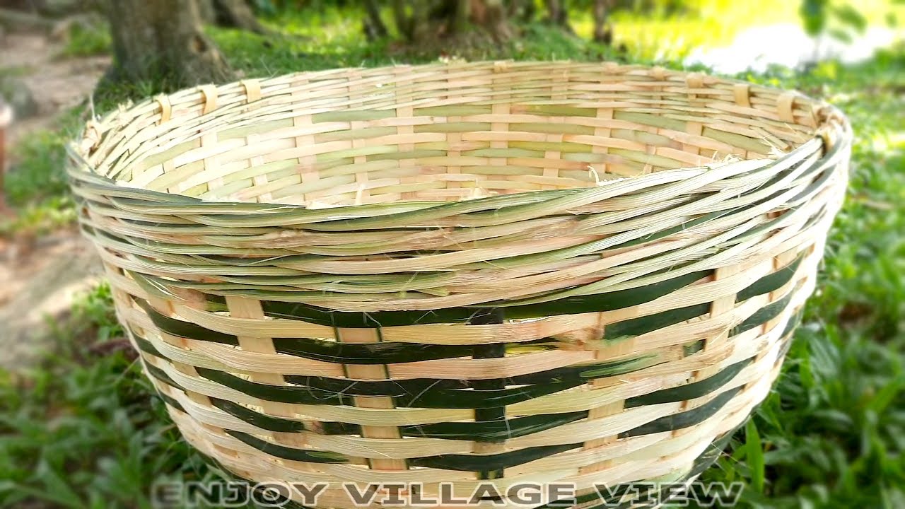 Primitive Technology Making Bamboo Basket to Feed Cow by Villager | Incredible Bamboo Crafts