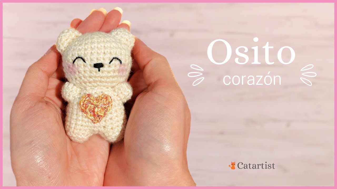 ❤️🧸Osito Corazon - Llavero Amigurumi a Crochet - Tutorial Paso a paso en Español - Fácil