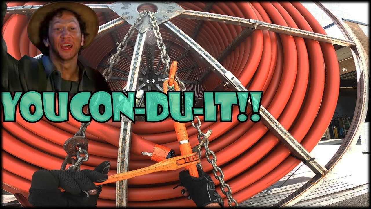 Securing Conduit Reels With Chains And Straps