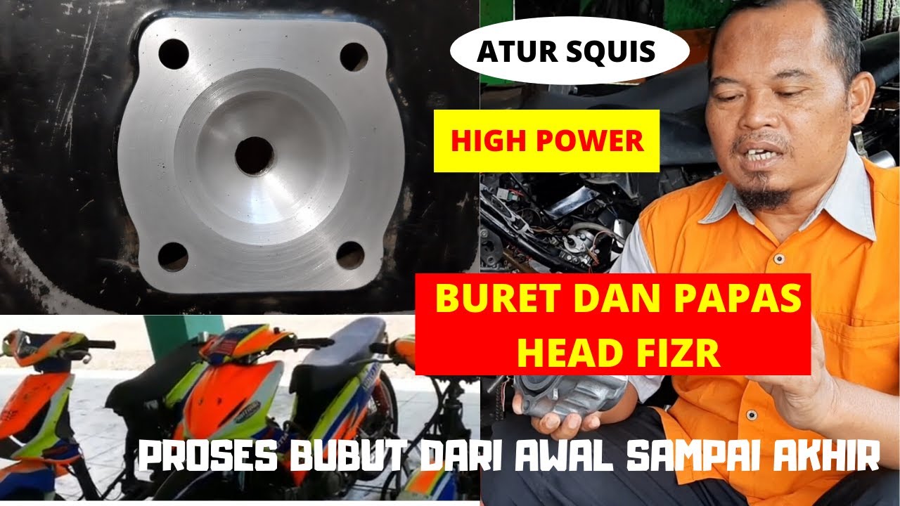 TUTORIAL KOREK YAMAHA FIZR PART 01 (membuat Squis dan ukur ruang bakar)