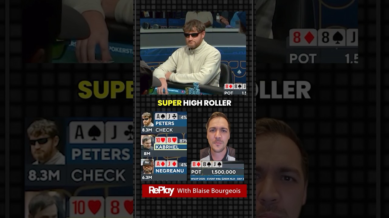 Sick World Series of Poker Hand David Peters v Martin Kabrhel: WSOP 2025 Event #46