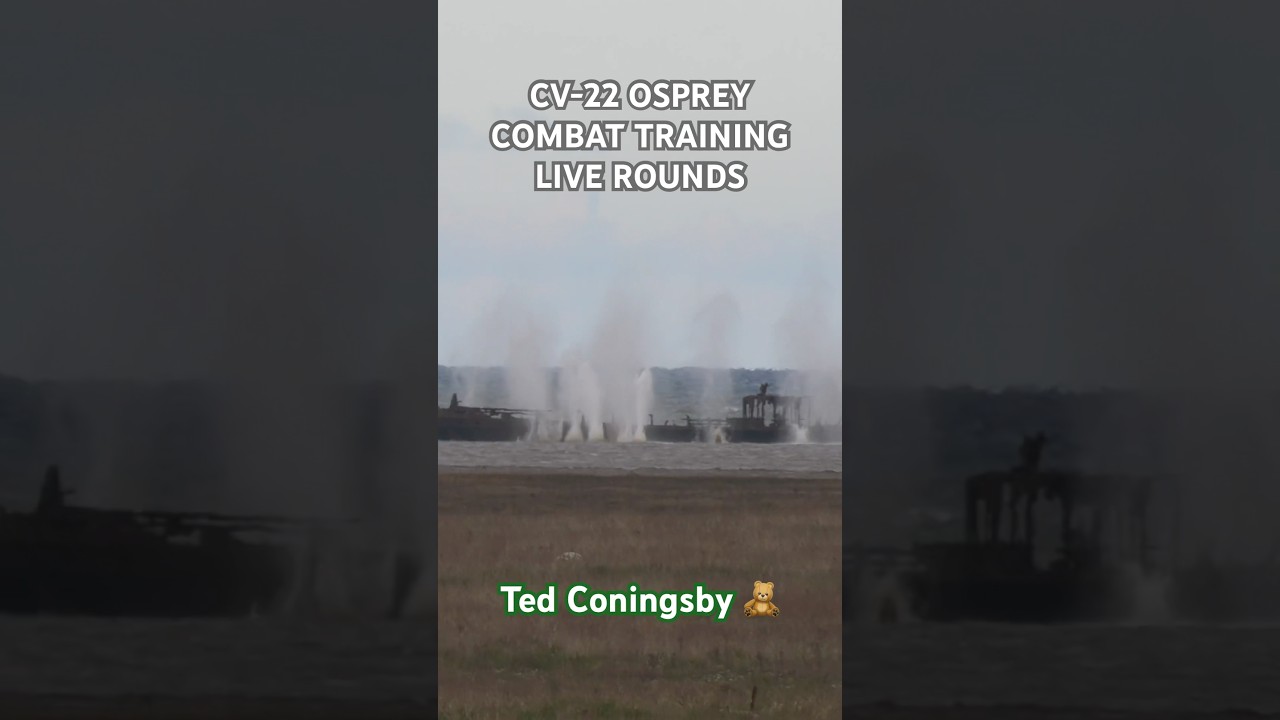 SPECIAL OPS CV-22B OSPREY LIVE COMBAT TRAINING LIVE AMMO FIRING HOLBEACH AIR WEAPONS RANGE #COMBAT